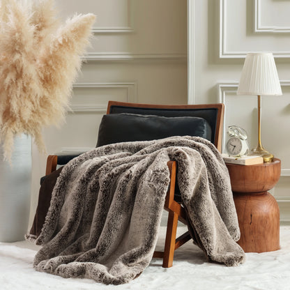 Luxury Mink Faux Fur Throw, 50"X60"