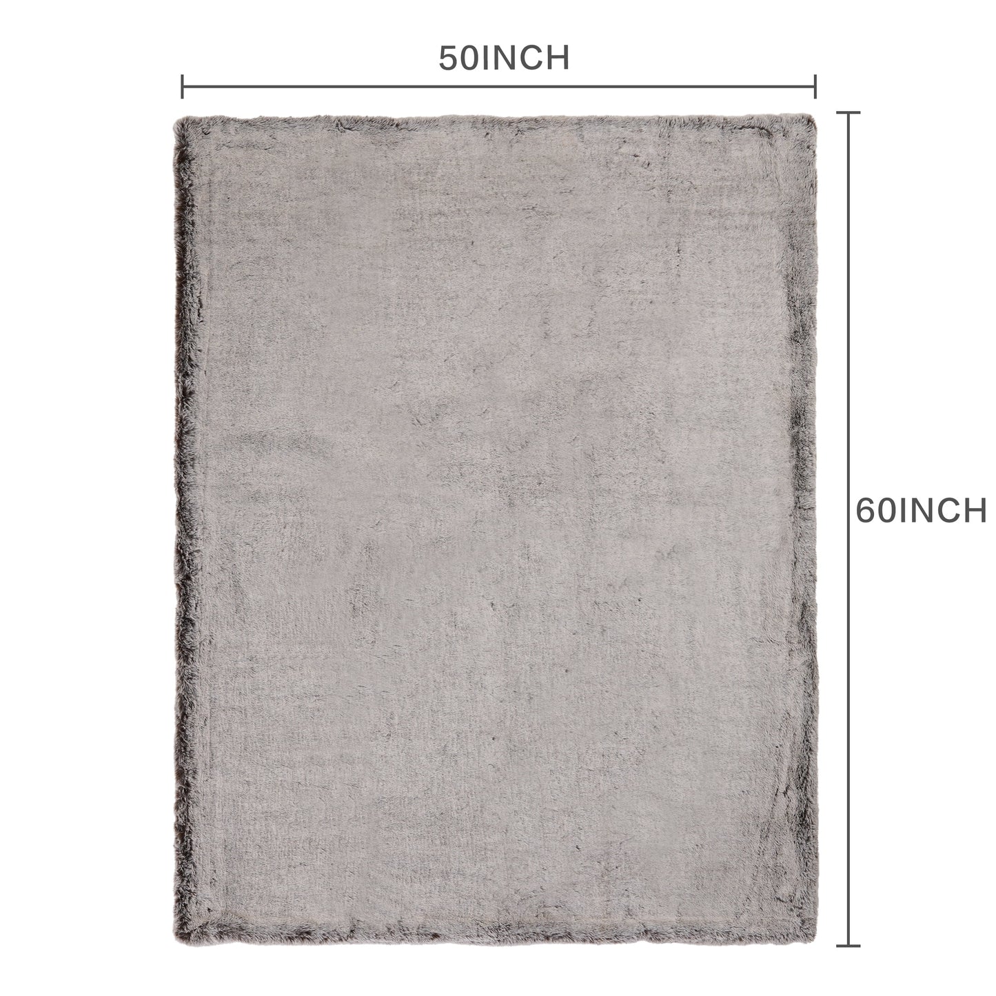 Luxury Mink Faux Fur Throw, 50"X60"