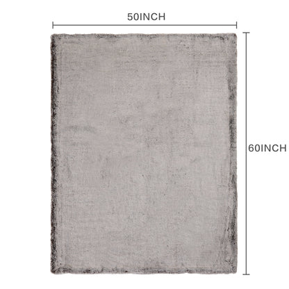 Luxury Mink Faux Fur Throw, 50"X60"